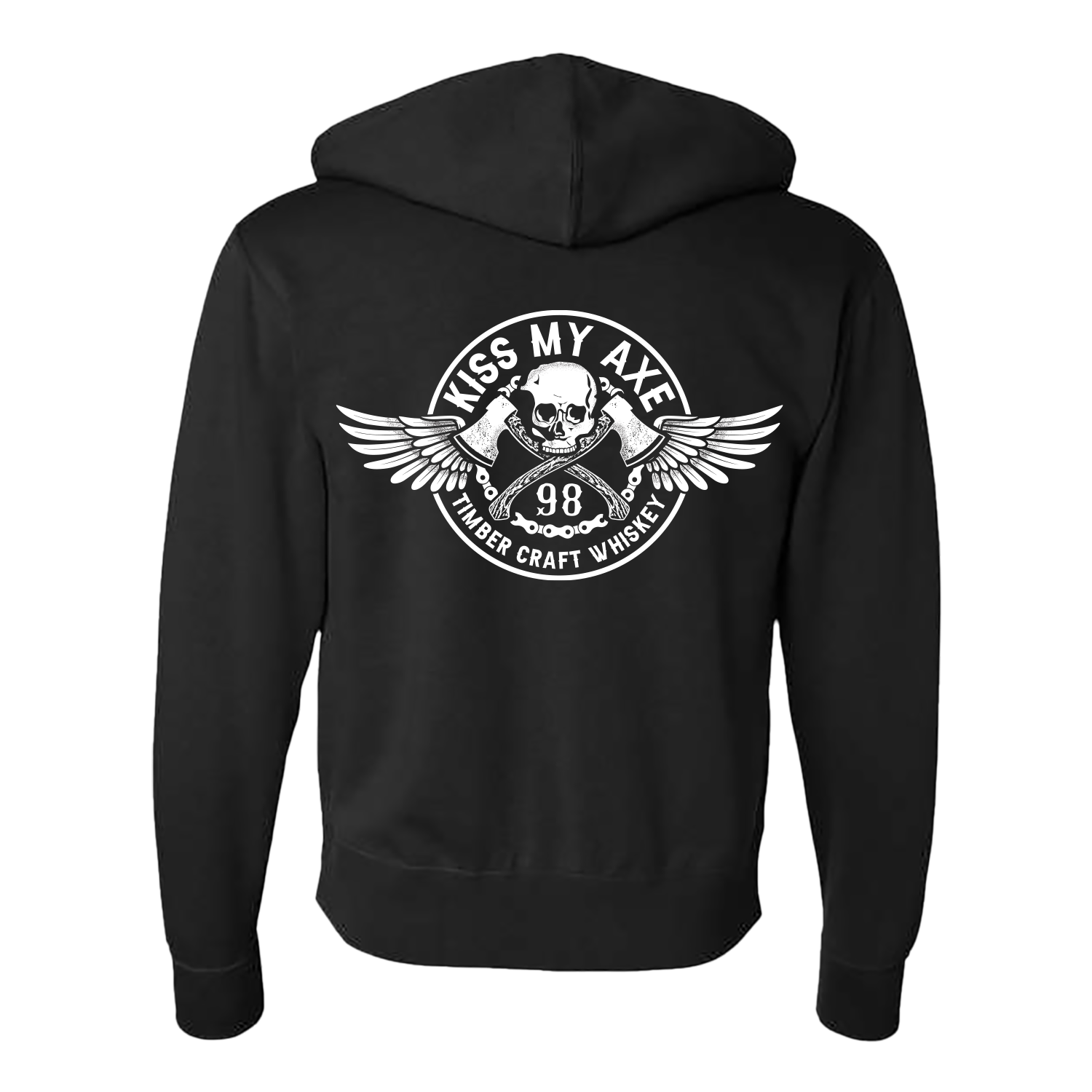 KISS MY AXE- ZIP UP HOODIE – Timber Craft Whiskey Shop